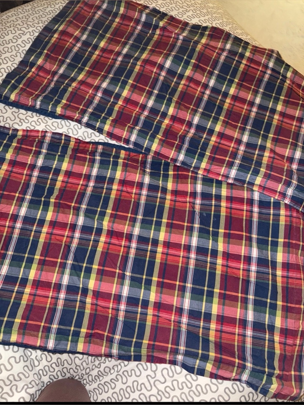 vintage Ralph Lauren plaid King pillow cases set of 2
- Red & Navy